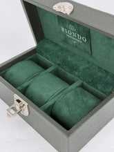 Carica l'immagine nel visualizzatore di Gallery, Box luxury porta orologi Biondo 3 posti nera