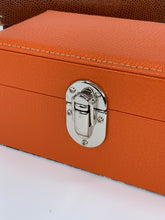 Carica l'immagine nel visualizzatore di Gallery, Box luxury porta orologi Biondo 3 posti arancione