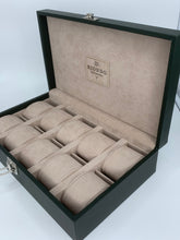 Carica l'immagine nel visualizzatore di Gallery, Box porta orologi Biondo 10 posti verde