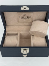 Carica l'immagine nel visualizzatore di Gallery, Box luxury porta orologi Biondo 3 posti blu navy