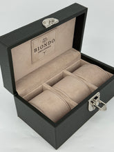 Carica l'immagine nel visualizzatore di Gallery, Box luxury porta orologi Biondo 3 posti nera