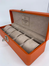 Carica l'immagine nel visualizzatore di Gallery, Box luxury porta orologi Biondo 5 posti arancione