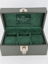 Carica l'immagine nel visualizzatore di Gallery, Box luxury porta orologi Biondo 3 posti nera