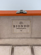 Carica l'immagine nel visualizzatore di Gallery, Box luxury porta orologi Biondo 3 posti arancione