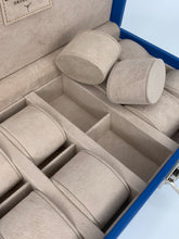 Carica l'immagine nel visualizzatore di Gallery, Box luxury porta orologi Biondo 10 posti blu