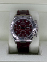 Carica l'immagine nel visualizzatore di Gallery, Rolex Daytona 18k white gold rubellite grossular dial ref. 116519 year 2007 full set