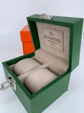 Carica l'immagine nel visualizzatore di Gallery, Box luxury porta orologi Biondo 2 posti verde