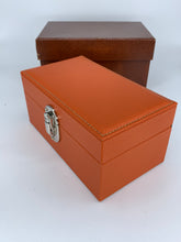 Carica l'immagine nel visualizzatore di Gallery, Box luxury porta orologi Biondo 3 posti arancione