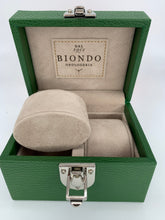 Carica l'immagine nel visualizzatore di Gallery, Box luxury porta orologi Biondo 2 posti verde