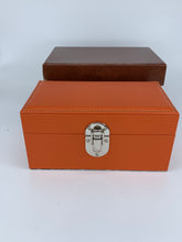 Carica l'immagine nel visualizzatore di Gallery, Box luxury porta orologi Biondo 3 posti arancione