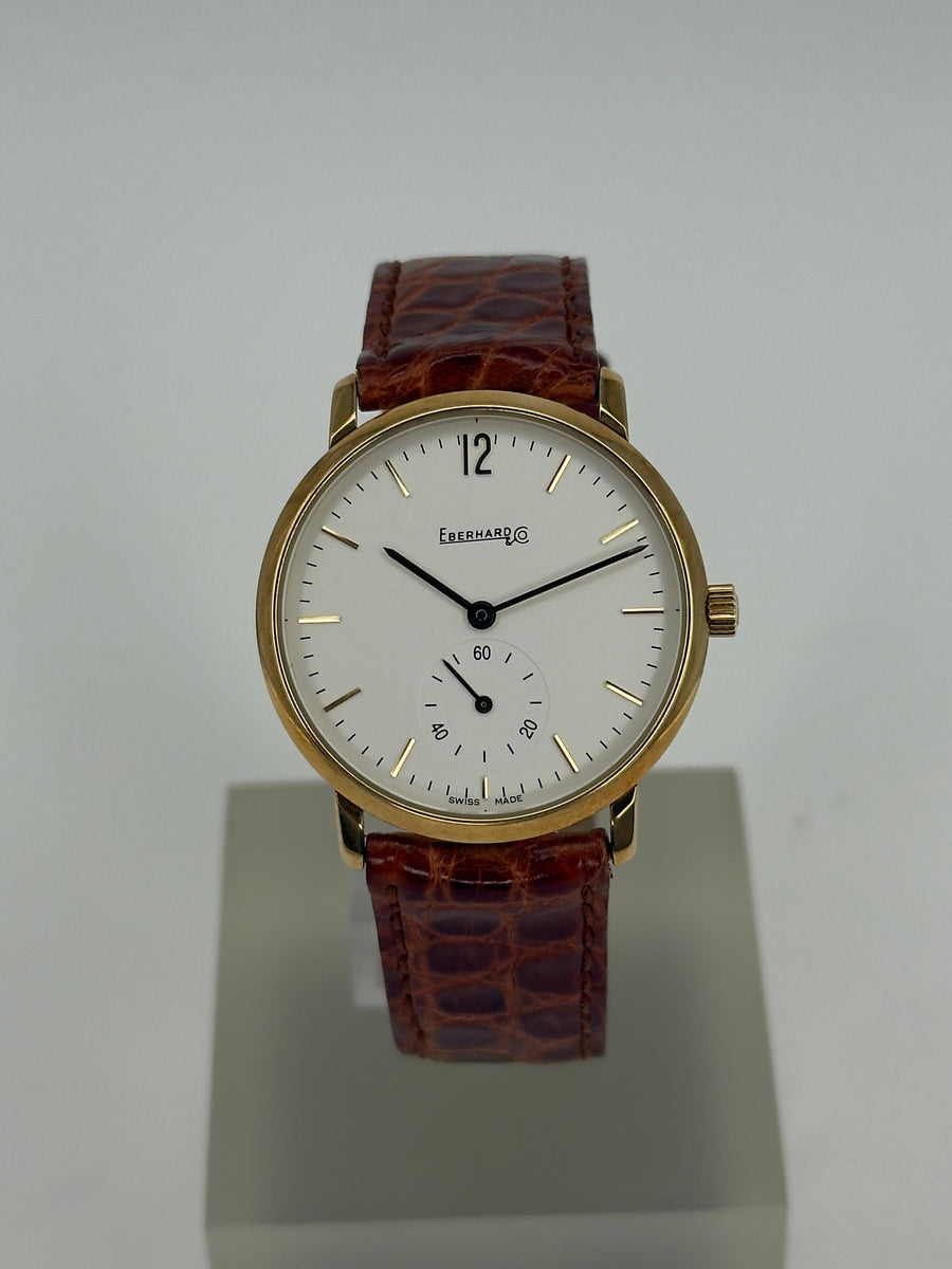 Eberhard traversetolo 20015 OR anno 2002 in oro giallo 18KT 32,5mm