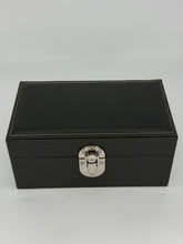 Carica l'immagine nel visualizzatore di Gallery, Box luxury porta orologi Biondo 3 posti nera