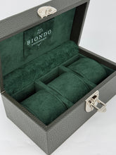 Carica l'immagine nel visualizzatore di Gallery, Box luxury porta orologi Biondo 3 posti nera
