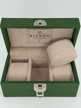 Carica l'immagine nel visualizzatore di Gallery, Box luxury porta orologi Biondo 3 posti verde scuro
