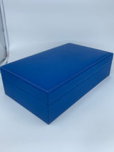 Carica l'immagine nel visualizzatore di Gallery, Box luxury porta orologi Biondo 10 posti blu