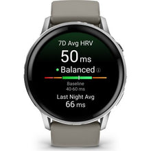 Carica l'immagine nel visualizzatore di Gallery, GARMIN 010-03014-01 VENU 4 SILVER SILICONE GRAY