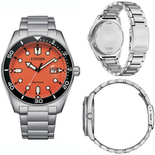 Carica l'immagine nel visualizzatore di Gallery, Citizen of Marine Ecodrive orange AW1760-81X
