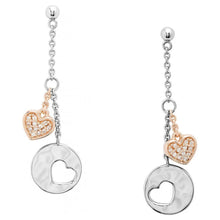 Carica l'immagine nel visualizzatore di Gallery, Orecchini pendenti FOSSIL cuori