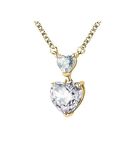 Carica l'immagine nel visualizzatore di Gallery, Collana donna CHIARA FERRAGNI dorata con doppio cuore