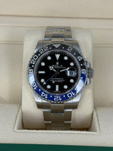 Carica l'immagine nel visualizzatore di Gallery, Rolex GMT-Master II Batman 116710BLNR year 2016 full set
