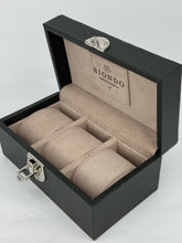Carica l&#39;immagine nel visualizzatore di Gallery, Box luxury porta orologi Biondo 3 posti nera

