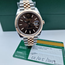 Carica l&#39;immagine nel visualizzatore di Gallery, Rolex Datejust Chocolate 41mm 126331 full set 2019
