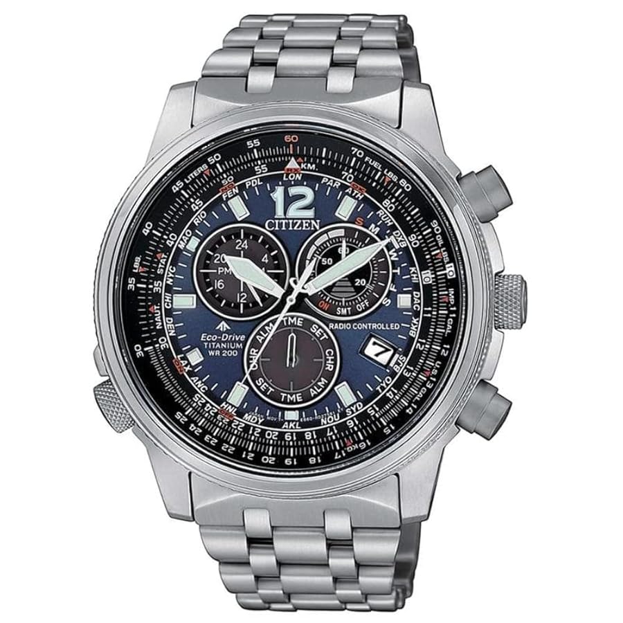 Citizen Radiocontrollato Crono Pilot Super Titanio Eco-Drive CB5850-80L