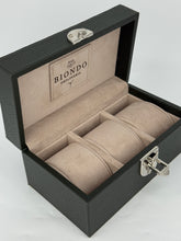 Carica l&#39;immagine nel visualizzatore di Gallery, Box luxury porta orologi Biondo 3 posti nera
