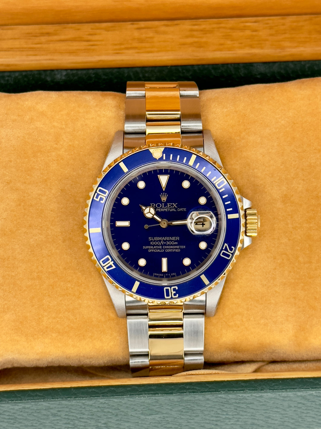 Rolex Submariner Date purple dial 16613 year 1991 full set