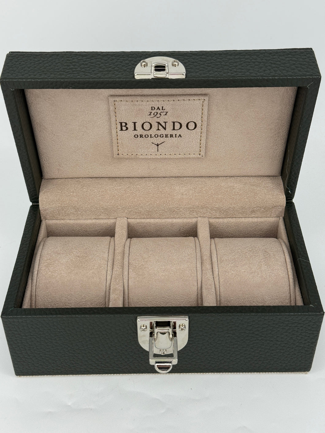 Box luxury porta orologi Biondo 3 posti nera