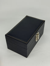 Carica l&#39;immagine nel visualizzatore di Gallery, Box luxury porta orologi Biondo 3 posti blu navy
