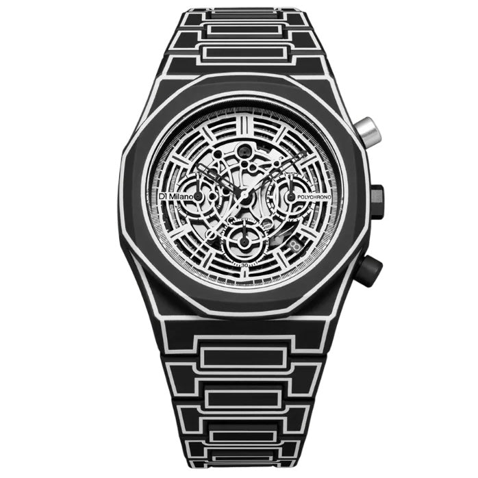 D1 Milano Polychrono 40,5 MM Black Sketch D1-PHBJ14