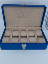 Carica l&#39;immagine nel visualizzatore di Gallery, Box luxury porta orologi Biondo 10 posti blu
