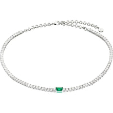 Carica l&#39;immagine nel visualizzatore di Gallery, Collana tennis donna CHIARA FERRAGNI brand emerald
