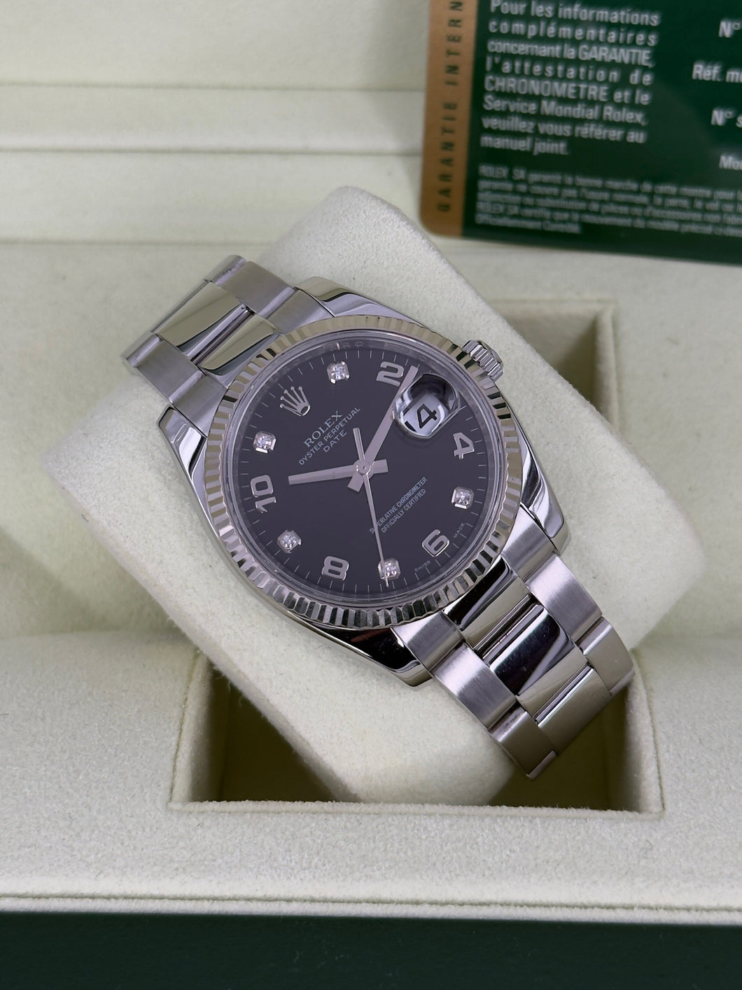 Rolex Oyster Perpetual Date ref. 115234 year 2009 full set