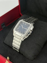 Carica l'immagine nel visualizzatore di Gallery, Cartier Santos Medium Blue Dial WSSA0063 year 2026 full set LIKE NEW
