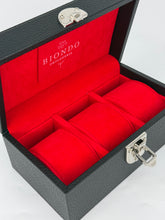 Carica l&#39;immagine nel visualizzatore di Gallery, Box luxury porta orologi Biondo 3 posti nera
