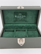 Carica l&#39;immagine nel visualizzatore di Gallery, Box luxury porta orologi Biondo 3 posti nera
