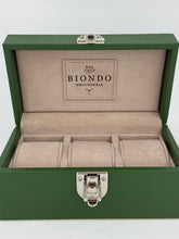 Carica l&#39;immagine nel visualizzatore di Gallery, Box luxury porta orologi Biondo 3 posti verde scuro
