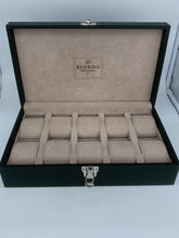 Carica l&#39;immagine nel visualizzatore di Gallery, Box porta orologi Biondo 10 posti verde
