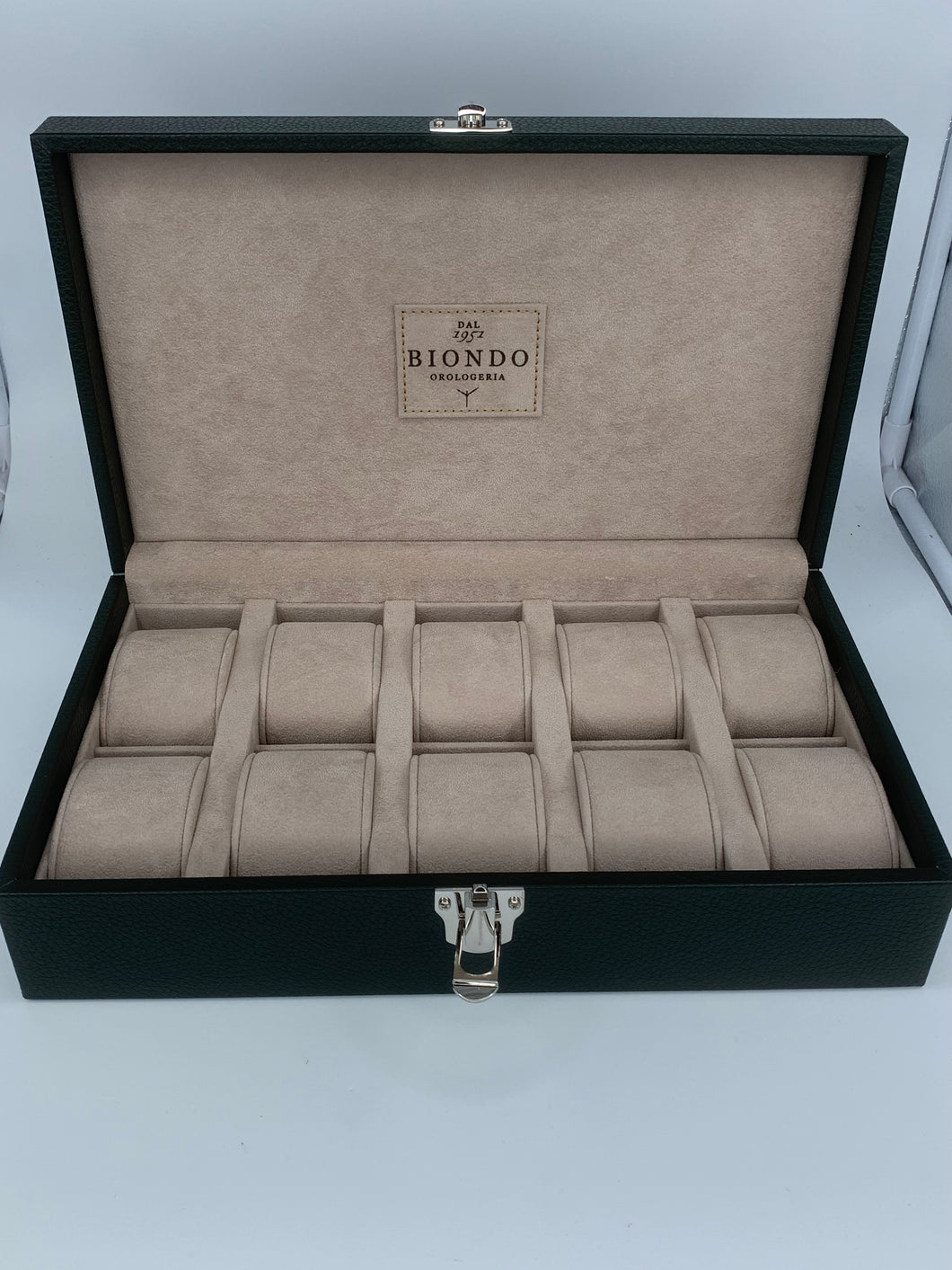 Box porta orologi Biondo 10 posti verde
