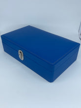 Carica l&#39;immagine nel visualizzatore di Gallery, Box luxury porta orologi Biondo 10 posti blu
