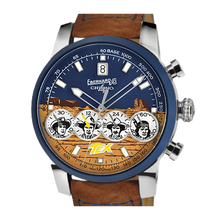Carica l&#39;immagine nel visualizzatore di Gallery, Eberhard Chrono 4 X Tex Willer 31078 CP Quadrante Blu e Sabbia 42mm Limited Edition 150 pz
