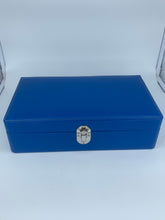 Carica l&#39;immagine nel visualizzatore di Gallery, Box luxury porta orologi Biondo 10 posti blu
