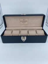 Carica l&#39;immagine nel visualizzatore di Gallery, Box luxury porta orologi Biondo 5 posti blu
