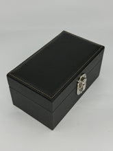 Carica l&#39;immagine nel visualizzatore di Gallery, Box luxury porta orologi Biondo 3 posti nera
