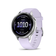 Carica l&#39;immagine nel visualizzatore di Gallery, GARMIN 010-03013-01 VENU 4 SILVER E PERIWINKLE 41MM
