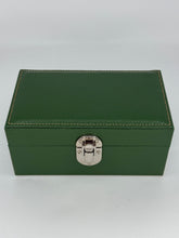 Carica l&#39;immagine nel visualizzatore di Gallery, Box luxury porta orologi Biondo 3 posti verde scuro
