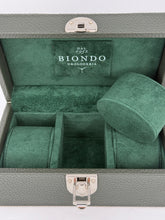 Carica l&#39;immagine nel visualizzatore di Gallery, Box luxury porta orologi Biondo 3 posti nera

