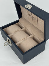 Carica l&#39;immagine nel visualizzatore di Gallery, Box luxury porta orologi Biondo 3 posti blu navy
